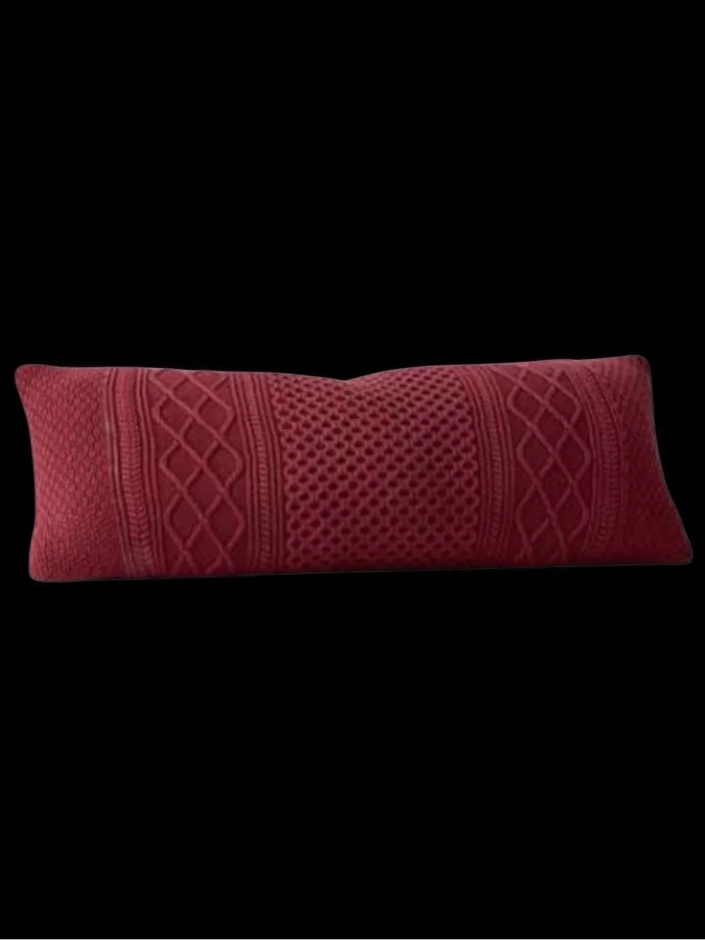 Boll & Branch Aran Knit Decorative Pillow Cover, Size 14” x 34”, Holly, New